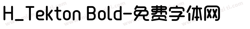 H_Tekton Bold字体转换